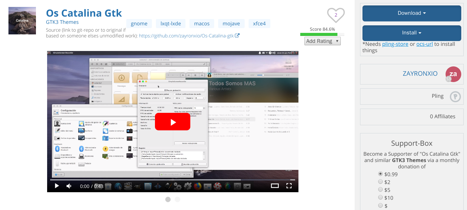 Xfce-look themes